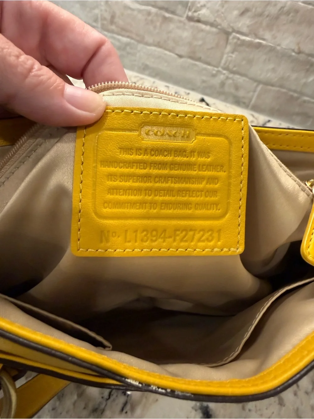 Coach EUC Yellow Leather Soho Satchel w/Hangtag